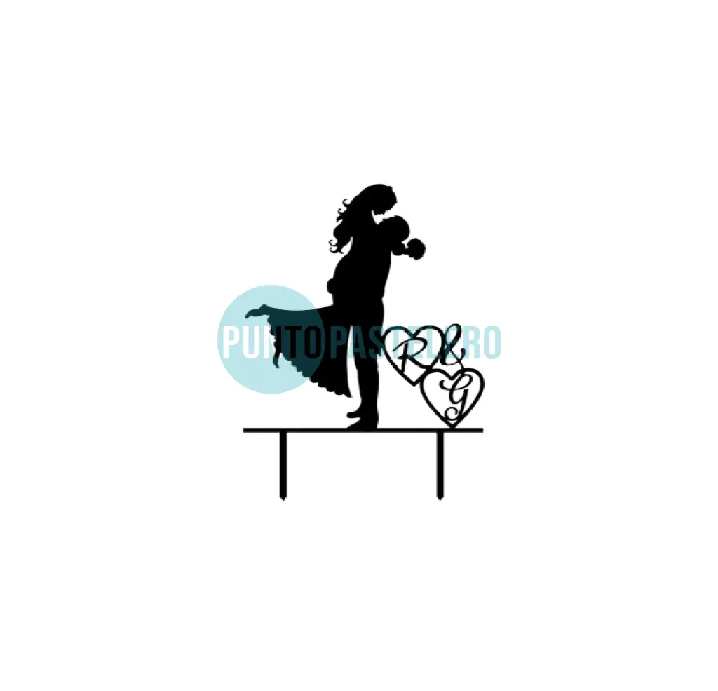 PINCHE FIBROFACIL SILUETA NOVIOS CON RAMO