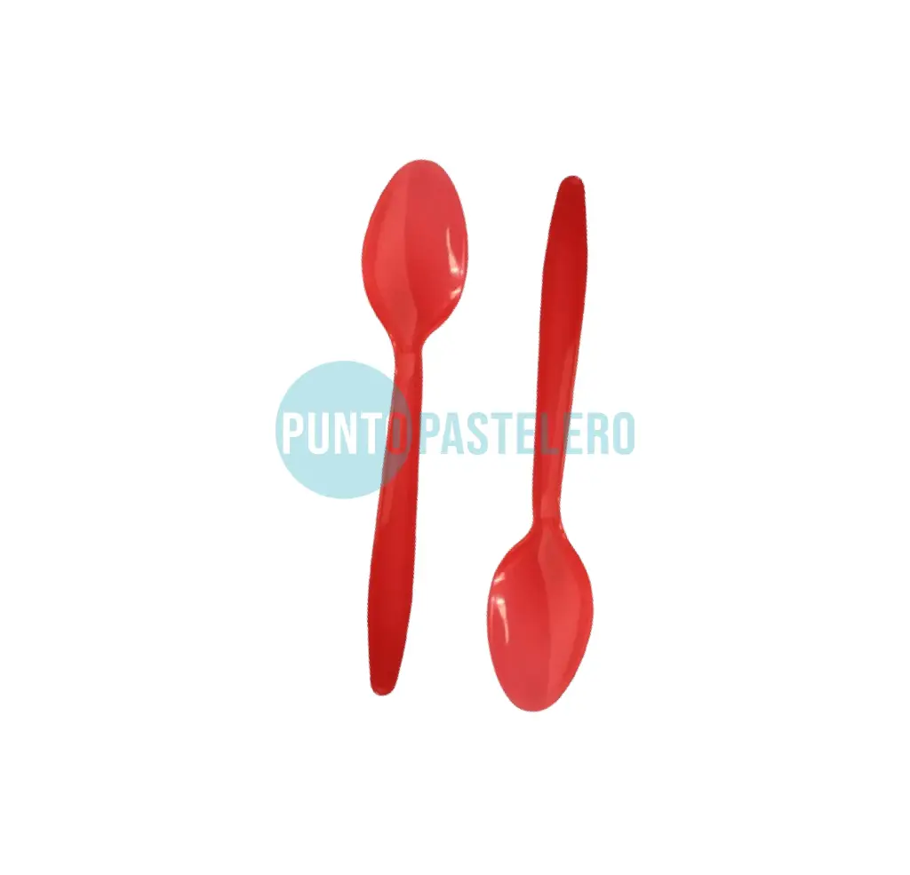 CUCHARA REFORZADA ROJA (X 10 U.)