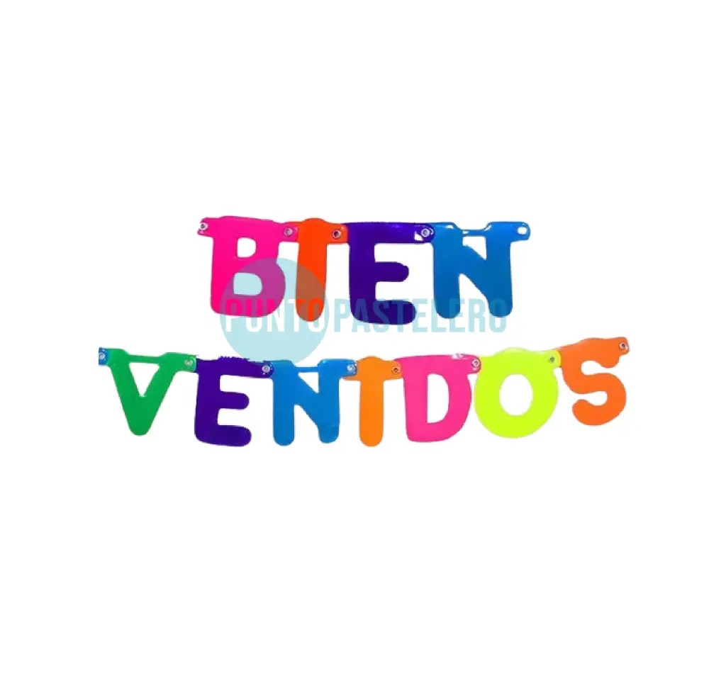 BANDERIN BIENVENIDOS FLUO CHICO