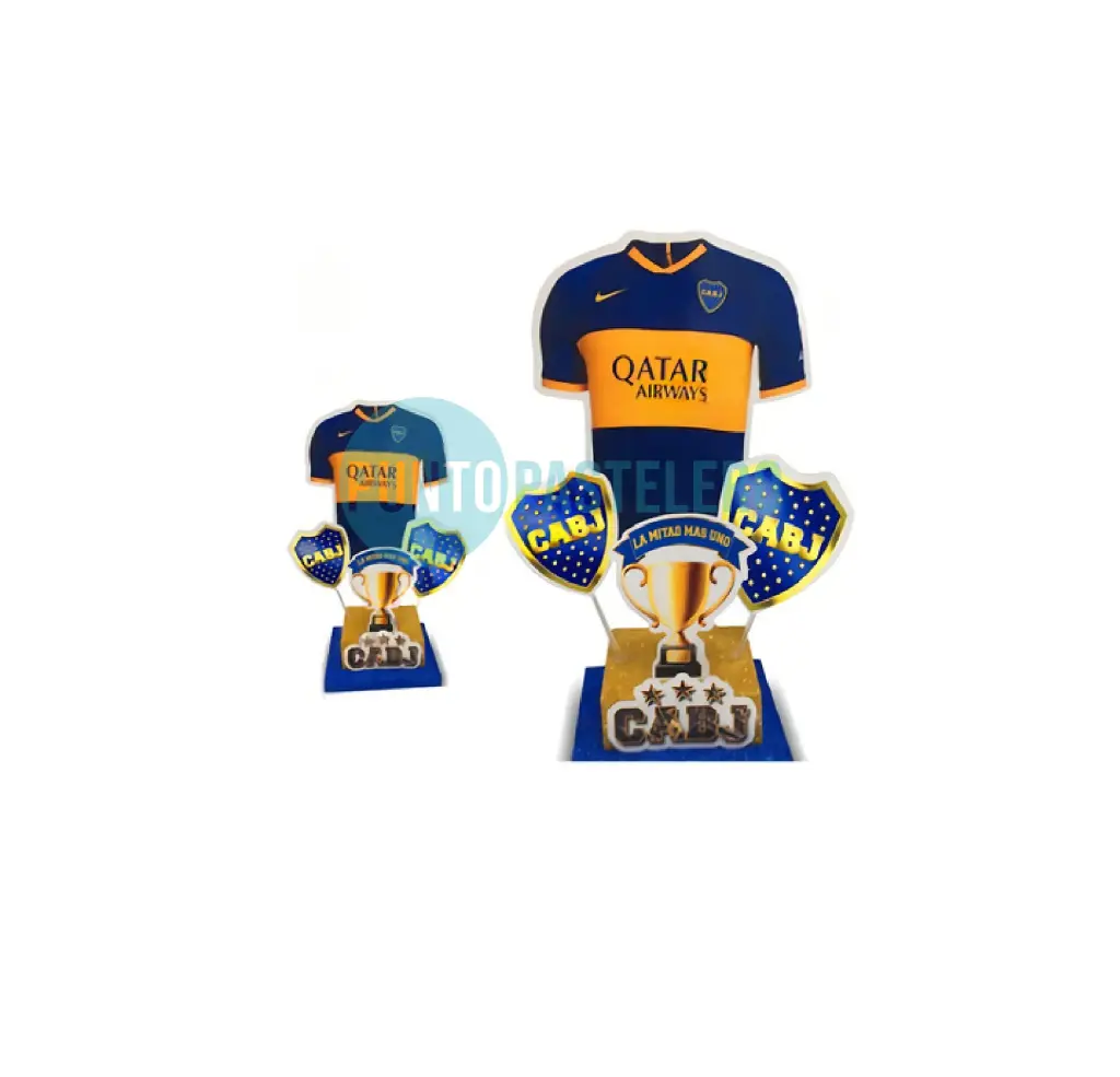 ADORNO TORTA BASE GIBREADA CAMISETA BOCA JUNIORS