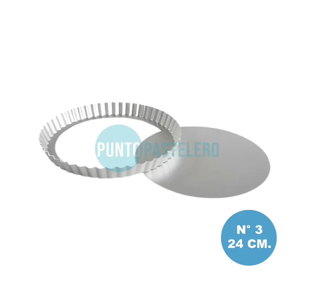 TARTERA PASTA FROLA DESFONDABLE ALUMINIO N° 3 24 CM (RC)