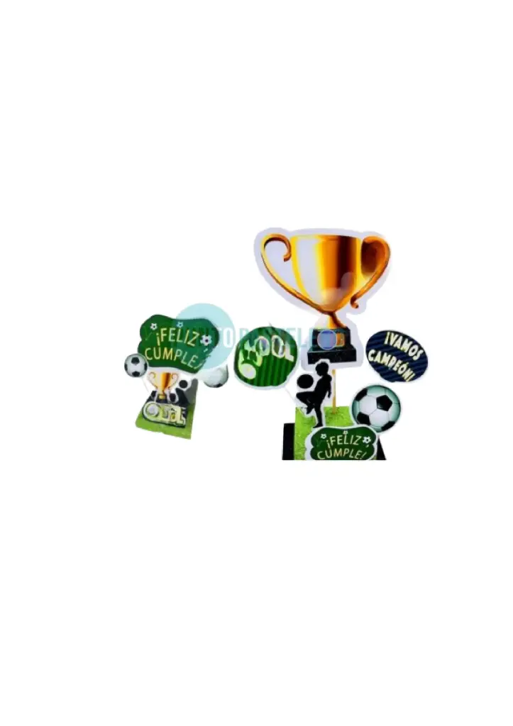 ADORNO TORTA BASE GIBREADA FUTBOL