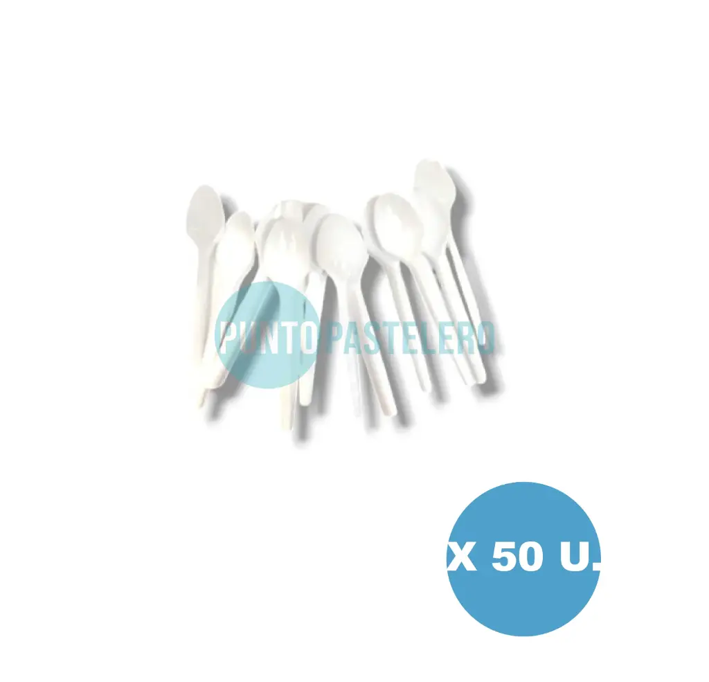 CUCHARA MINI DESGUSTACION BLANCAS (X 50 U.)