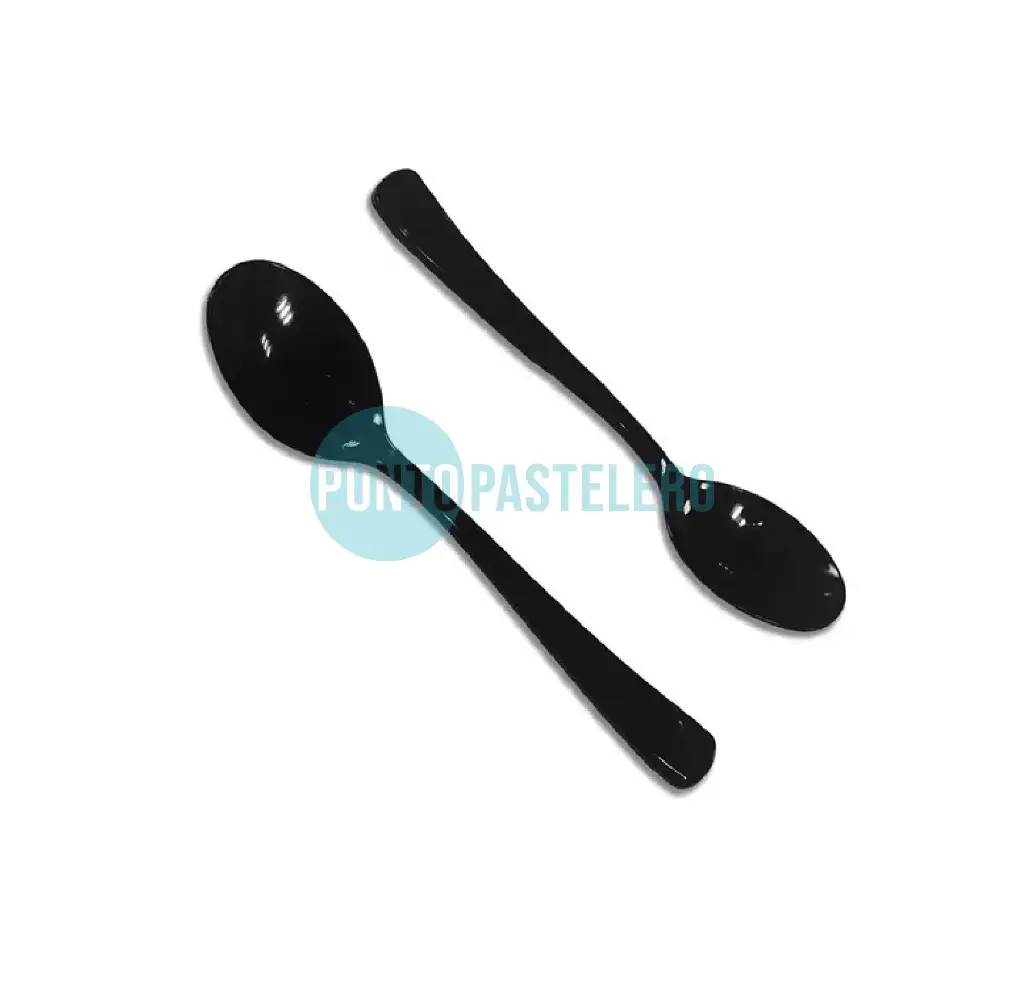 CUCHARA MINI DEGUSTACION NEGRO (X 50 U.)