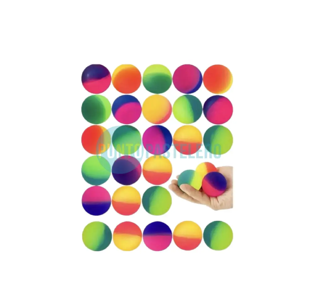 MINIATURA PELOTITAS SALTARINAS BICOLOR (X 10 U.)