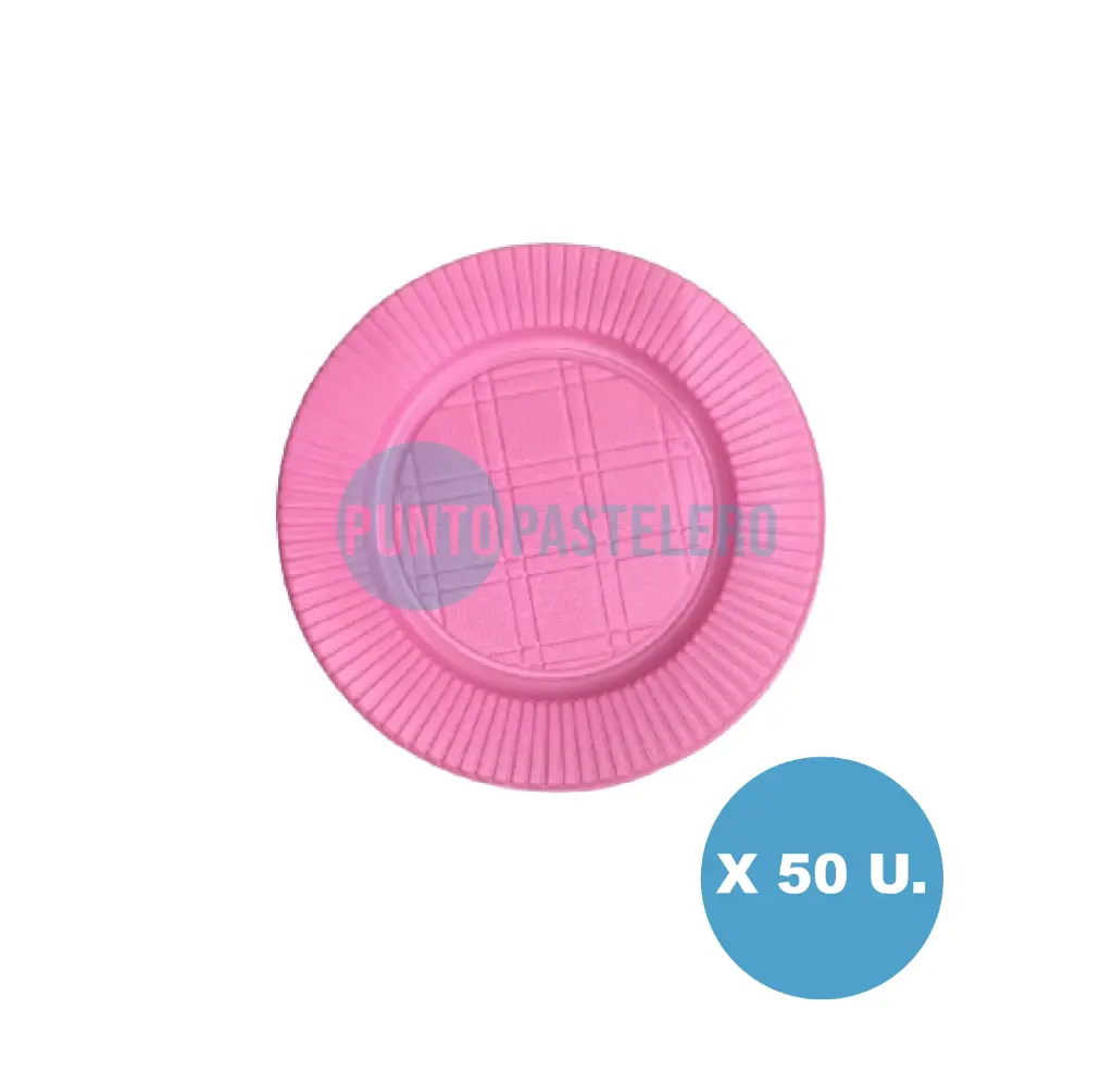 [000000041533] PLATO DESCARTABLE BANPLAST ROSA 17 CM (X 50 U.)