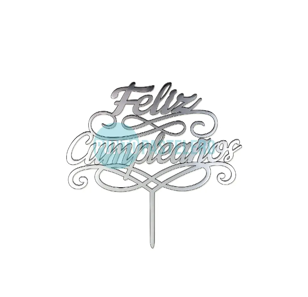 [000000042764] PINCHE FIBROFACIL FELIZ CUMPLEAÑOS PLATA