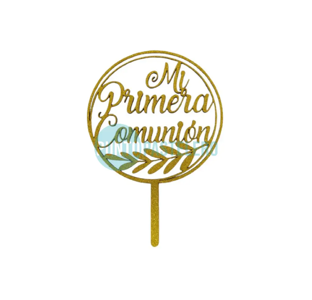 PINCHE FIBROFACIL FRASE COMUNION DORADA CON ESPIGA