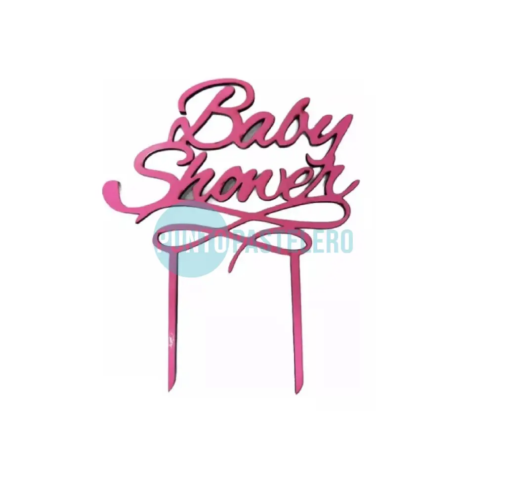 PINCHE FIBROFACIL FRASE BABY SHOWER ROSA