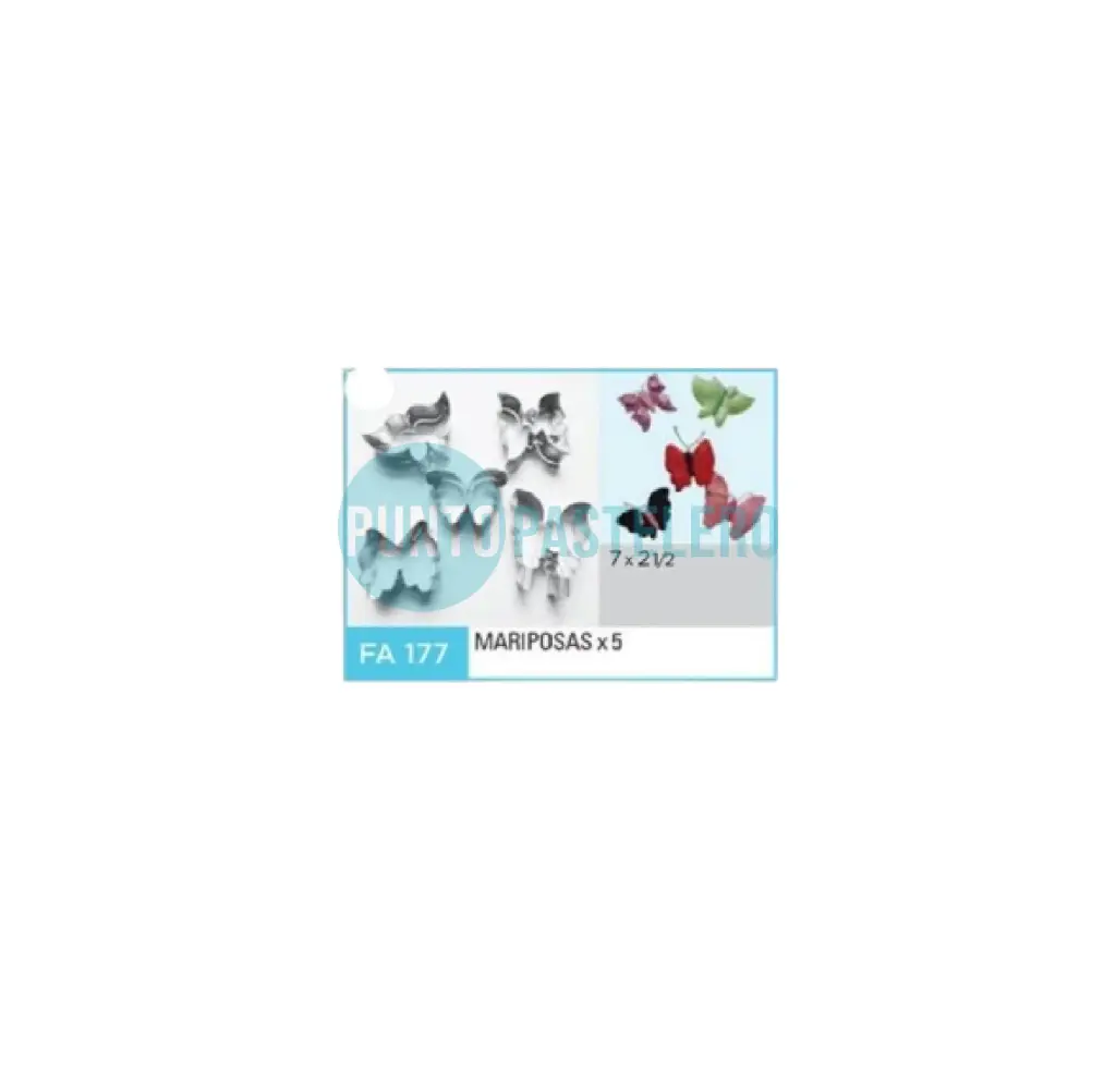 CORTANTE FLOGUS MARIPOSA SURTIDAS (X 5 U.) [CAJA 7]