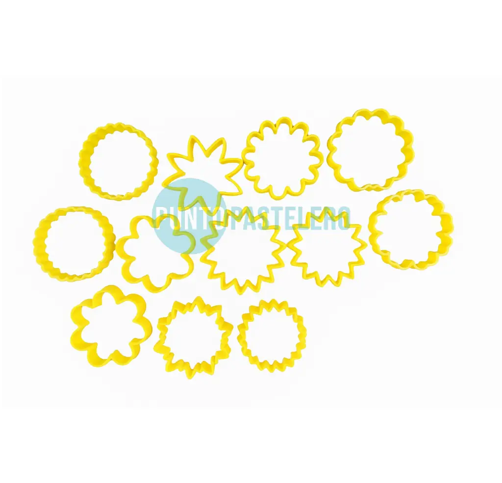 CORTANTE MARCADOR PLASTICO 3D MINI SET FLORES [CAJA 30]