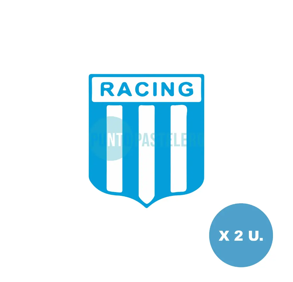 ADORNO APLIQUE ESCUDO RACING (X 2 U.)