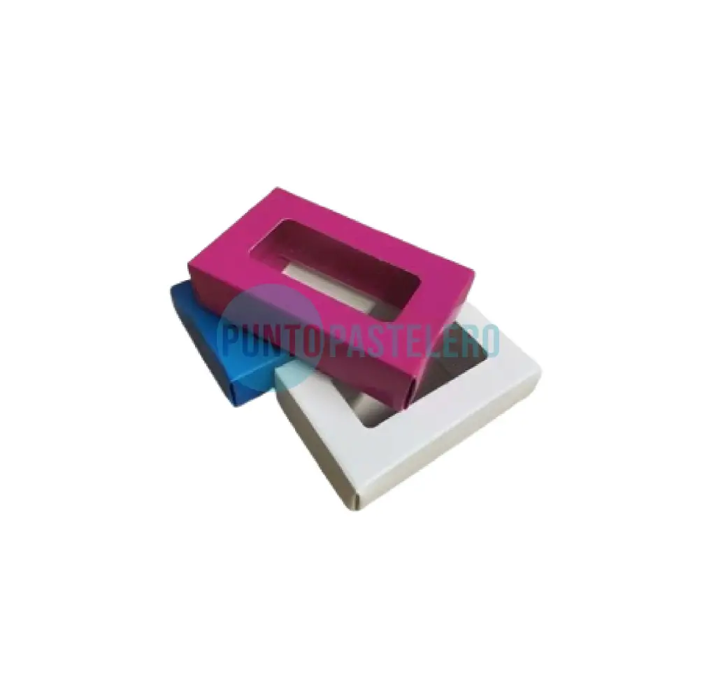 [CAJ151] CAJA MINI EN CARTULINA CON VISOR COLOR (8X5X2.5 CM) [F]