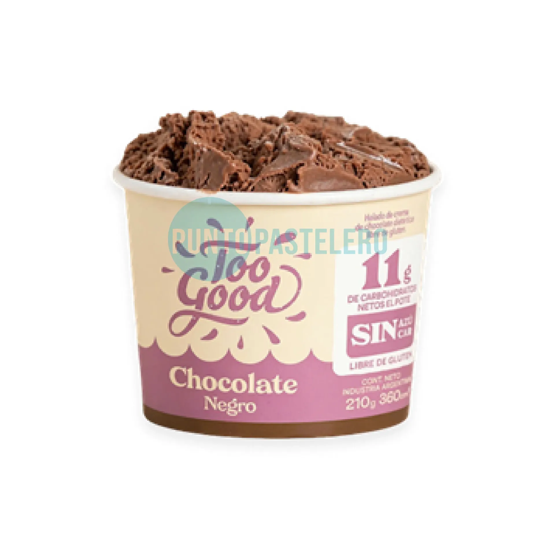 HELADO KETO CHOCOLATE NEGRO TOO GOOD (X 210 GR.) (SIN TACC) (SIN AZUCAR)