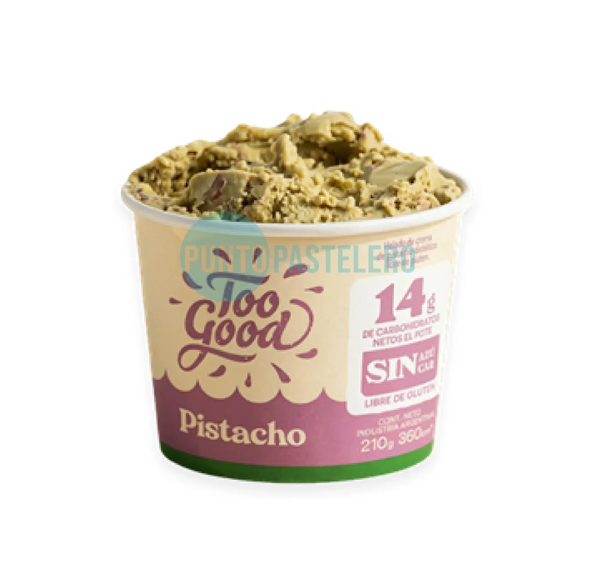 HELADO KETO PISTACHO TOO GOOD (X 210 GR.) (SIN TACC) (SIN AZUCAR)