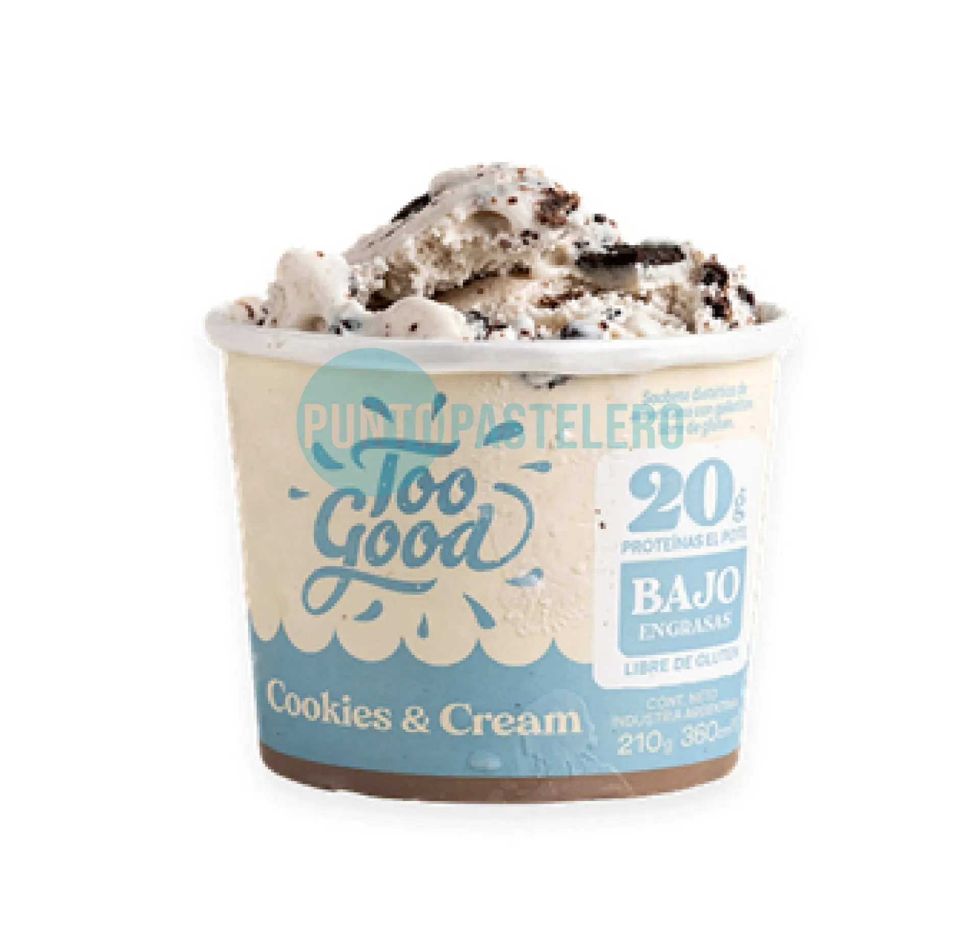 HELADO PROTEICO COOKIES AND CREAM TOO GOOD (X 210 GR.) (SIN TACC) (SIN AZUCAR)