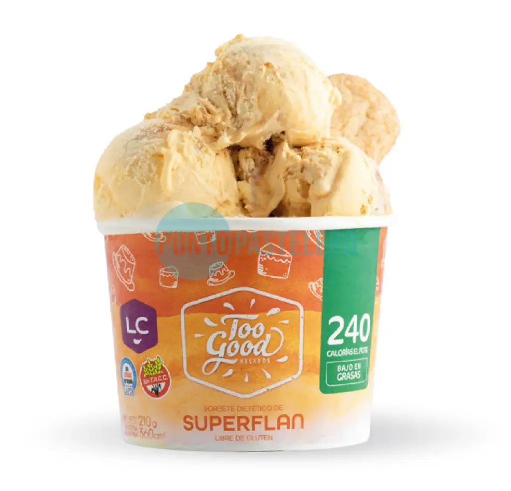 HELADO SUPERFLAN TOO GOOD (X 210 GR.) (SIN TACC) (SIN AZUCAR)