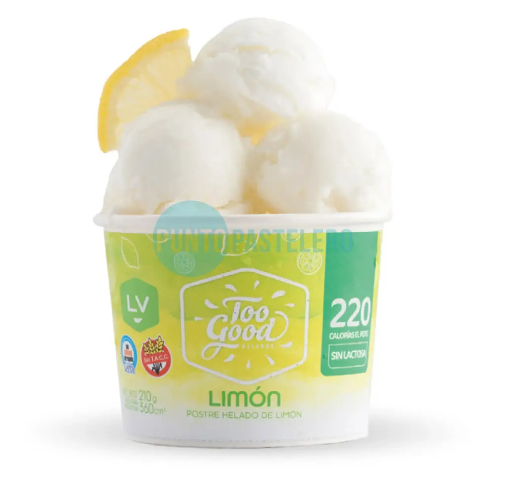 HELADO VEGANO LIMON TOO GOOD (X 210 GR.) (SIN TACC) (SIN AZUCAR)
