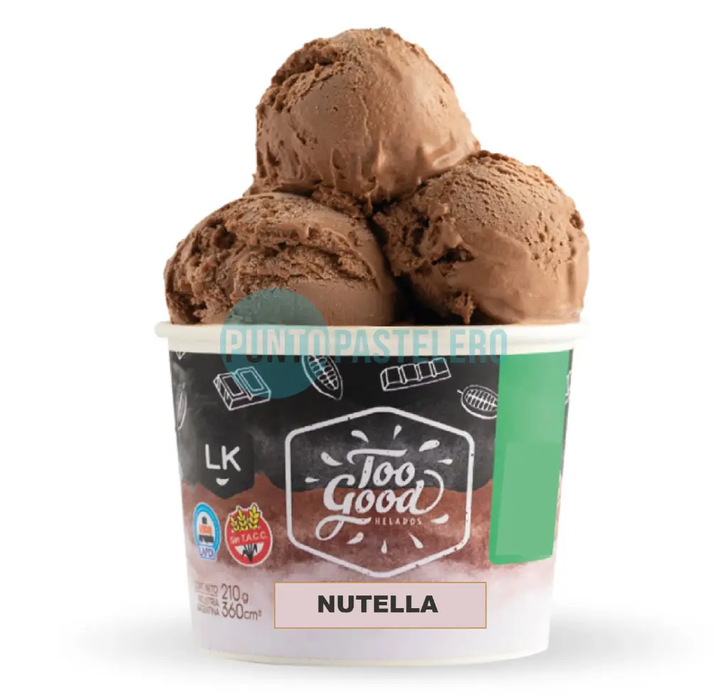 [727373189803] HELADO VEGANO NUTELLA TOO GOOD (X 210 GR.) (SIN TACC) (SIN AZUCAR)
