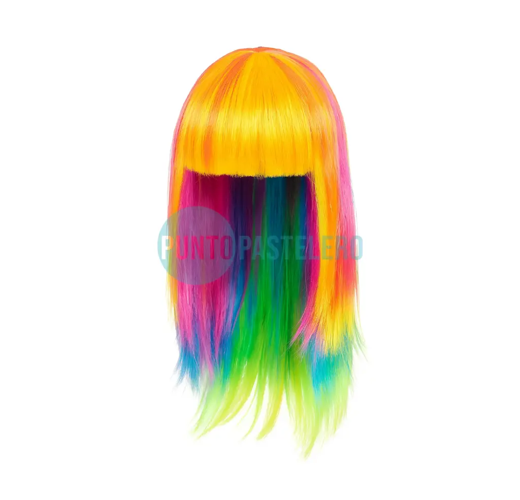 [7790202075043] PELUCA LISA LARGA FLEQUILLO (MULTICOLOR)