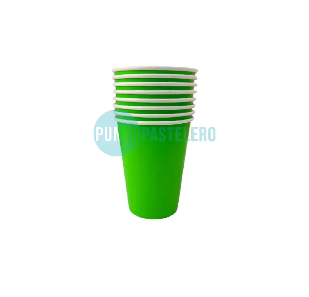 VASO POLIPAPEL VERDE CESPED (10 U.)