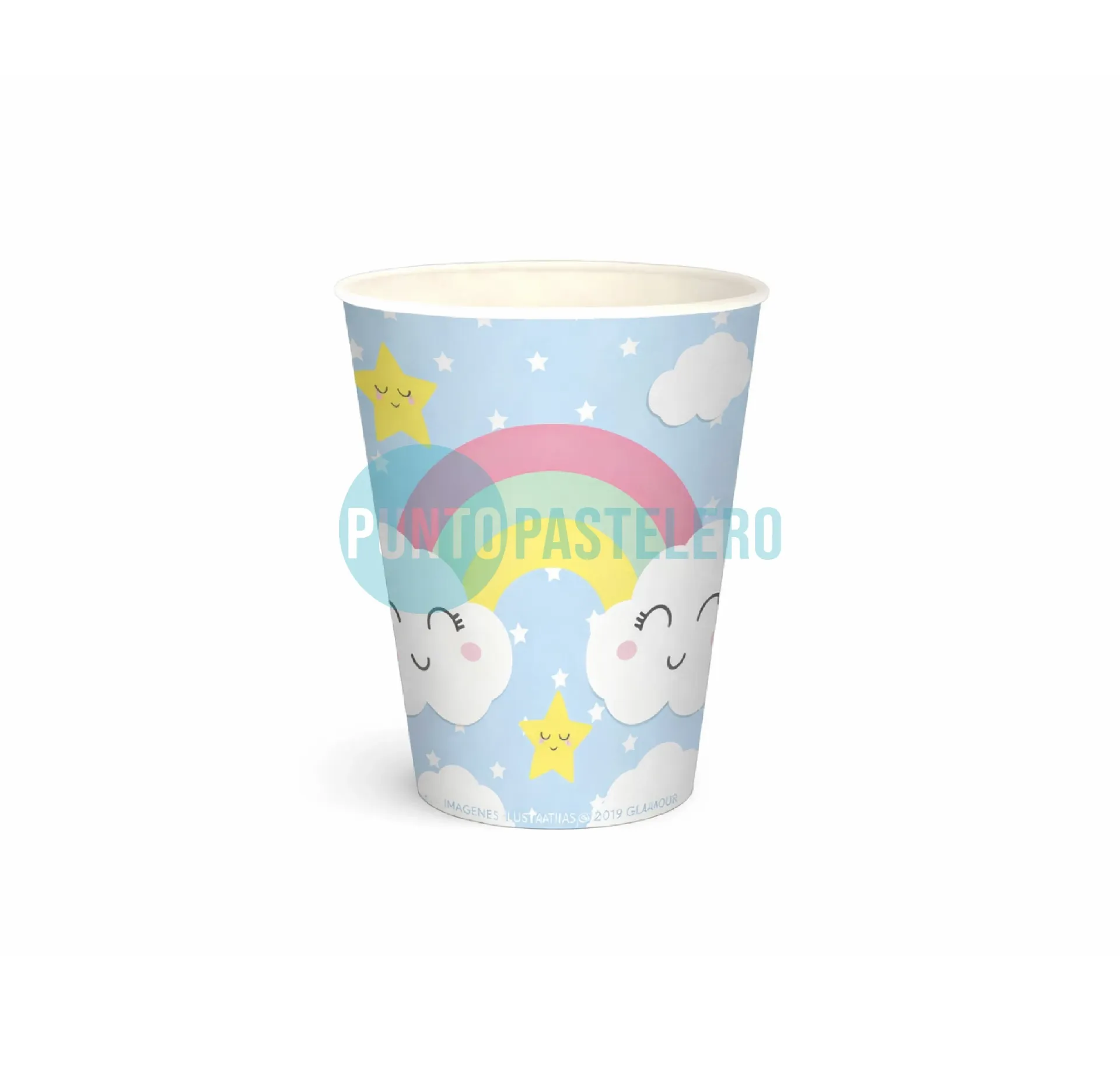 VASO POLIPAPEL ARCOIRIS (10 U.)