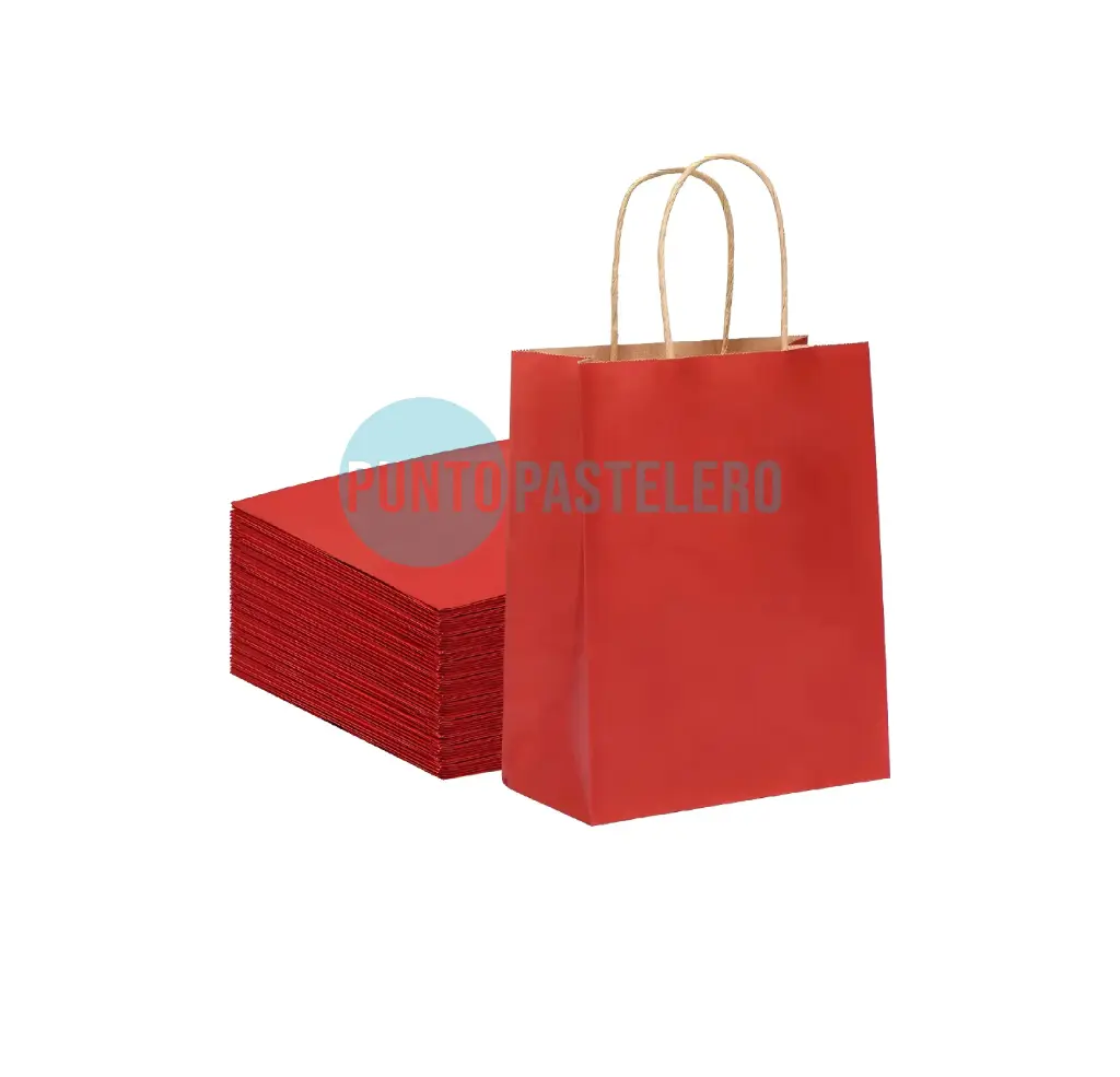 BOLSA PAPEL KRAFT CON MANIJA RUBI (34X17X49CM)
