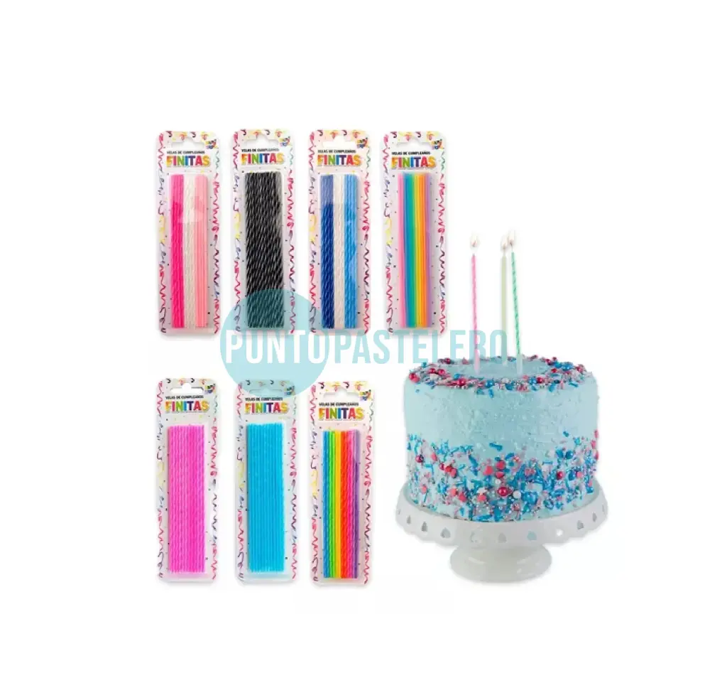PACK VELA FINITAS ROSA Y BLANCA (X 24 U.) (PARTY STORE)