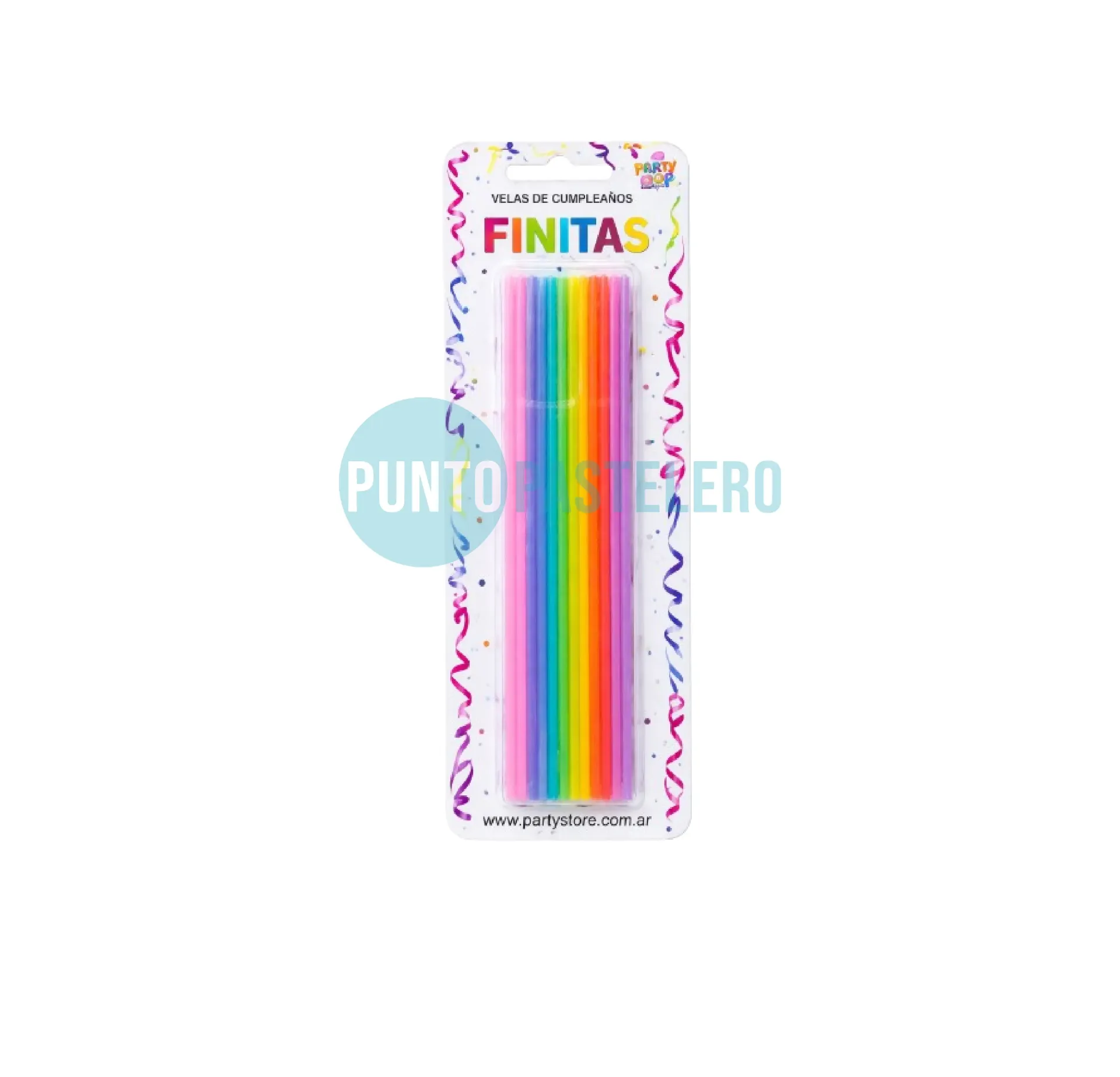 PACK VELA FINITAS NEON (X 24 U.) (PARTY STORE)