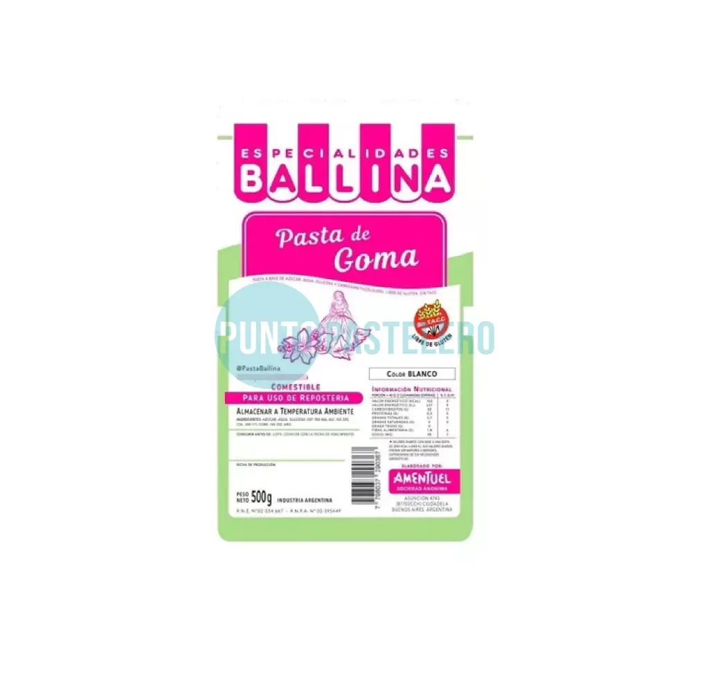 [7798037290367] BALLINA PASTA DE GOMA BLANCA (X 500 GR.)