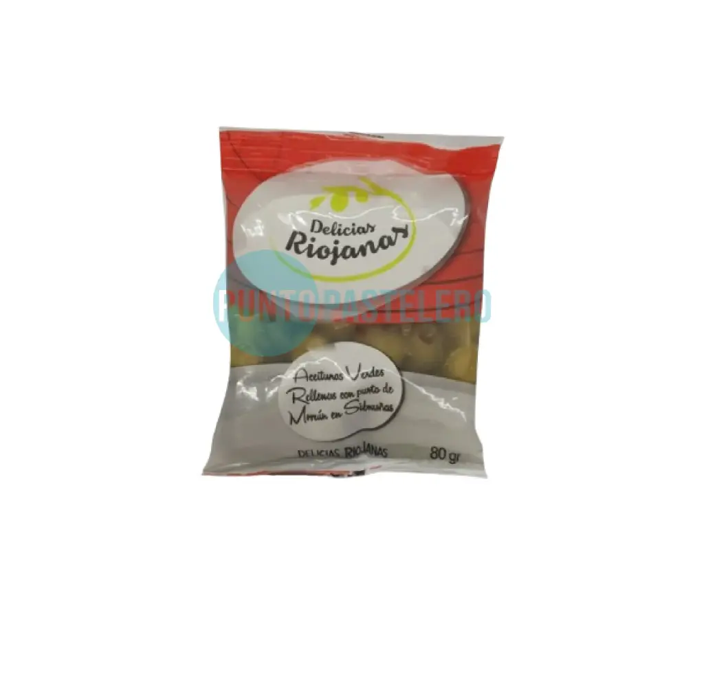ACEITUNAS VERDES RELLENAS MORRON DELICIAS RIOJANAS (X 80 GR.)