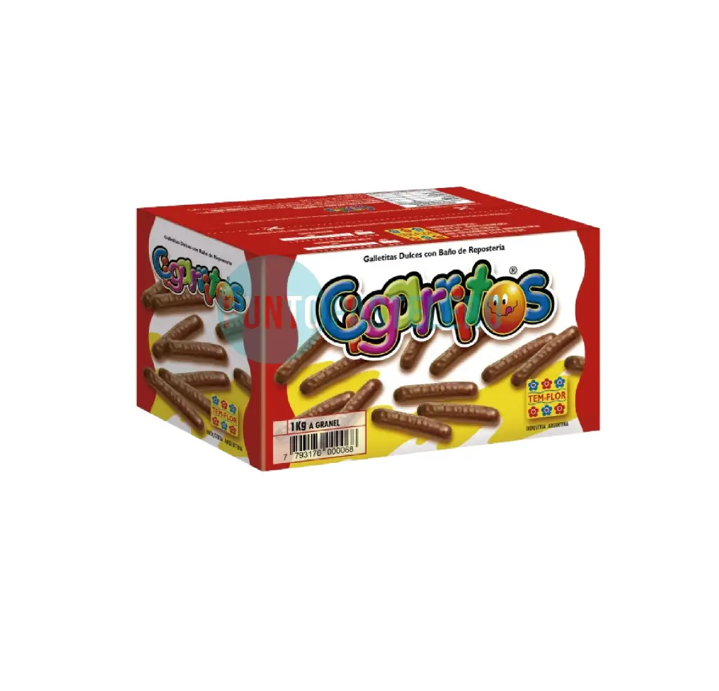 CIGARRITOS DE CHOCOLATE TEMFLOR (CAJA X 1 KG.)