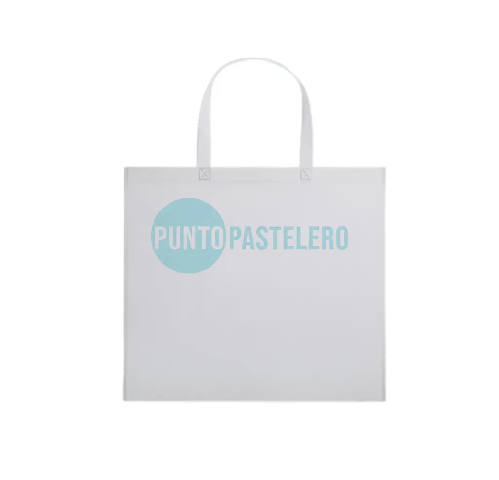 BOLSA DE TELA CON MANIJA BLANCA (45 X 40 CM)