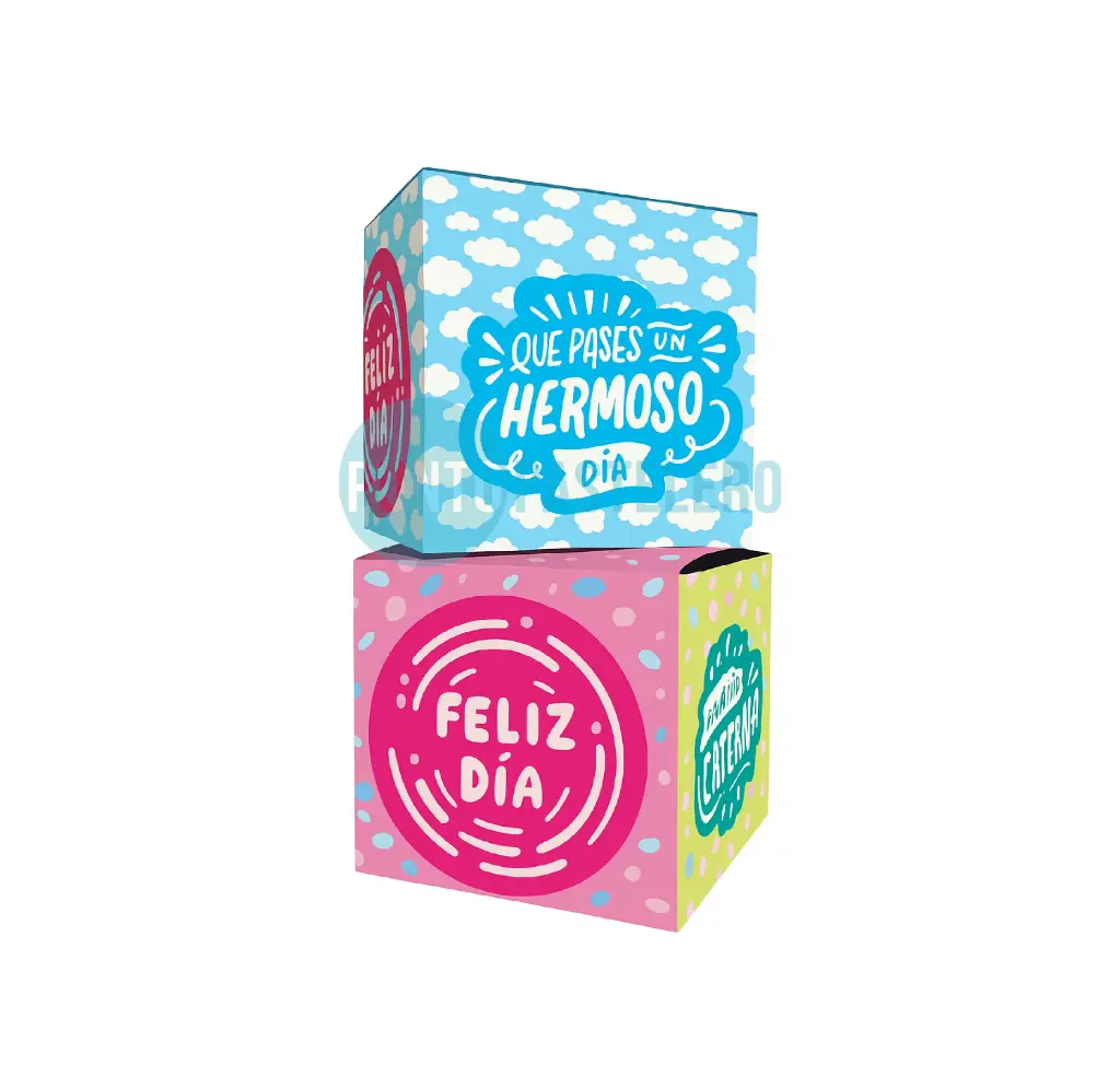 CAJA MULTIUSO CUBO FELIZ DIA (12X12X12 CM)