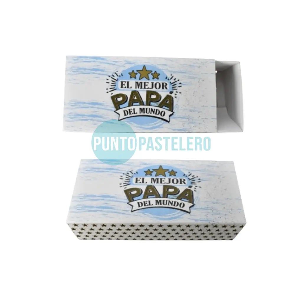 CAJA PARA BOMBONES "MEJOR PAPA DEL MUNDO" (8X15X4 CM)