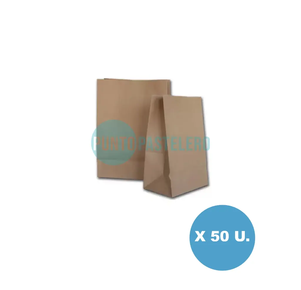 BOLSA PAPEL KRAFT DELIVERY ECO SUR 3 (16X8X28CM) (X 50 U.)