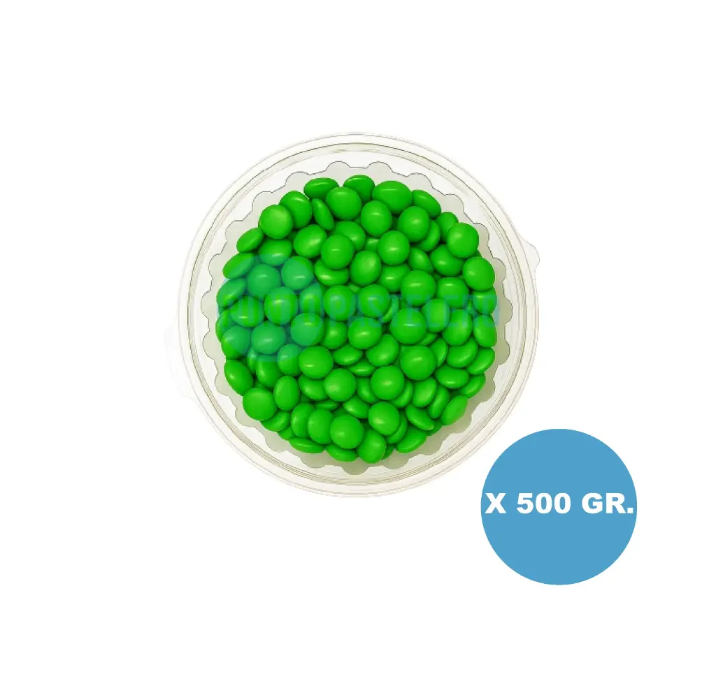 [7795522002924] LENTEJAS DE CHOCOLATE CHOOK VERDE (X 500 GR.)