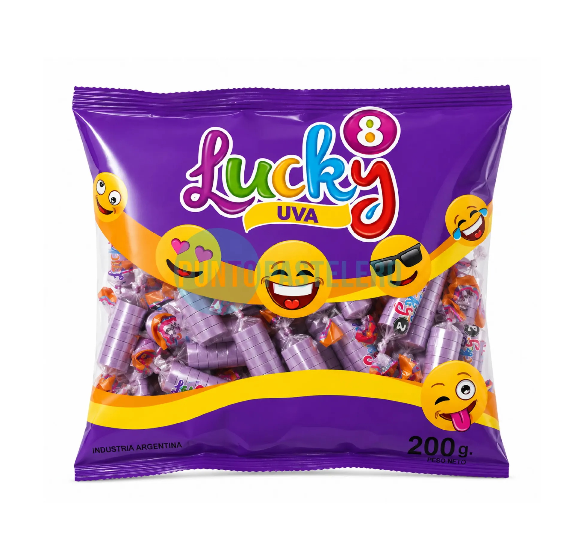 PASTILLAS LUCKY LILA UVA (X 200 GR.)