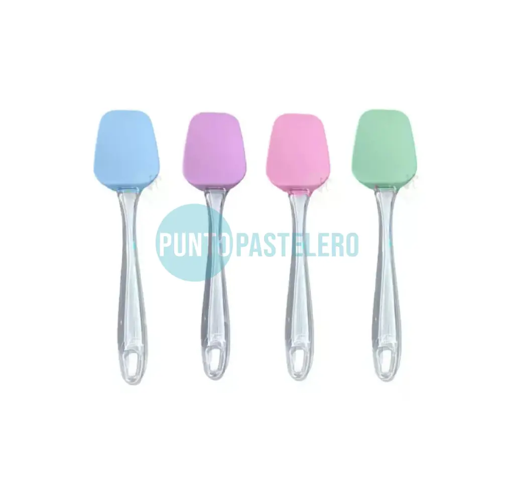 ESPATULA CUCHARA SILICONA MANGO ACRILICO (25 CM)