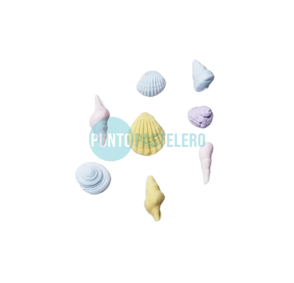 APLIQUE PORCELANA ACCESORIOS DE MAR MINI (X 12 U.)