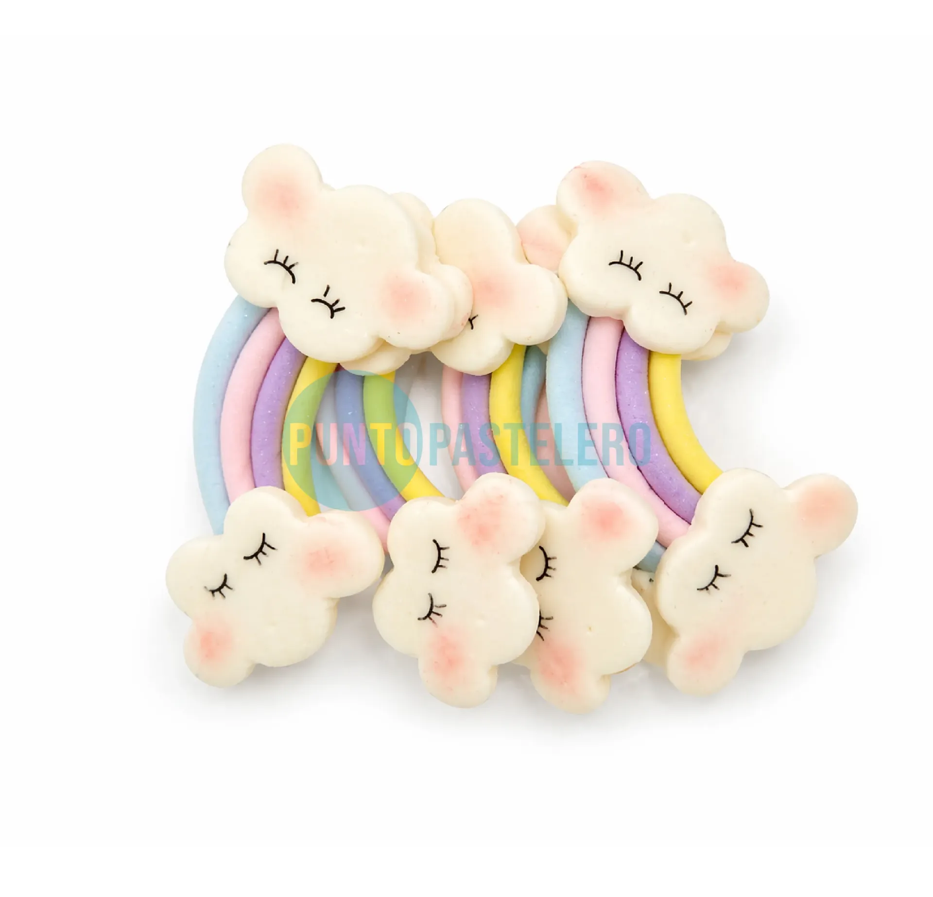 APLIQUE PORCELANA FRIA ARCOIRIS (X 5 U.)