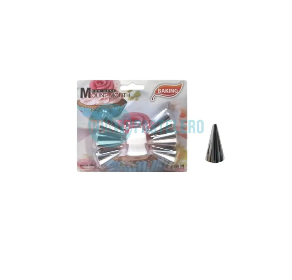 SET 6 PICOS ACERO + CUPLA AEROBAKING