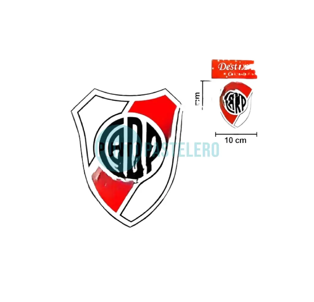 ADORNO APLIQUE ESCUDO RIVER PLATE (X 2 U.)