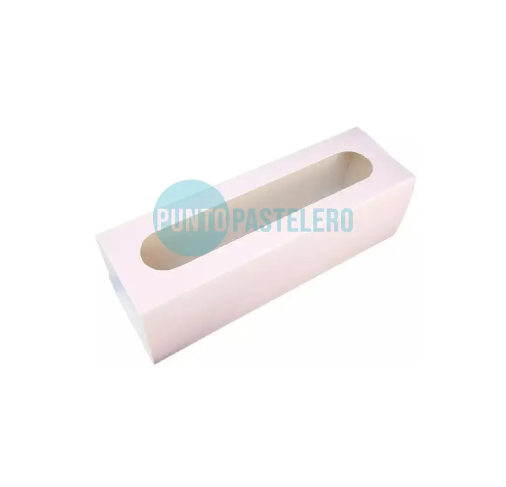 [CAJ121] CAJA FOSFORERA CON VISOR PARA 6/8 MACARONS (20X6X6 CM) (COLORES VARIOS) [75]