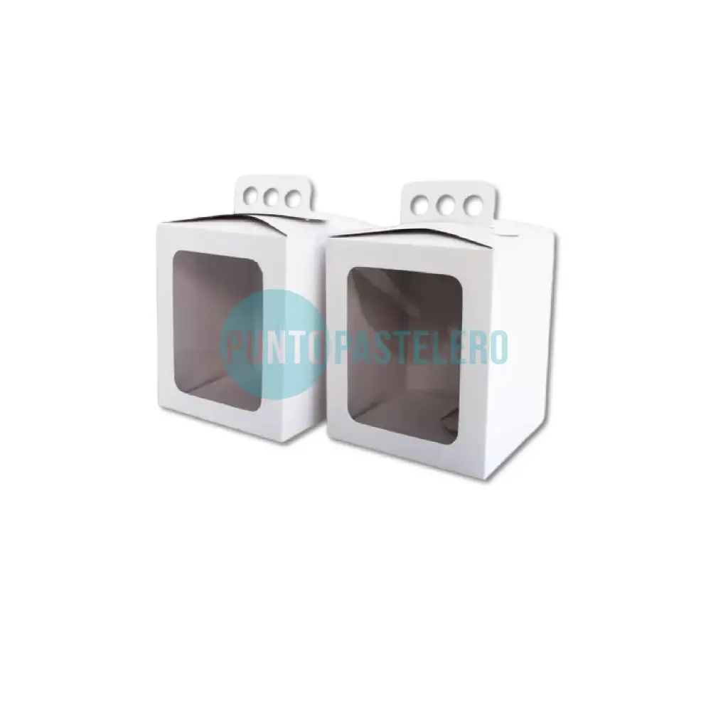 CAJA PARA MINI CAKE MEDIANA CON VISOR (14X14X17 CM) [28]