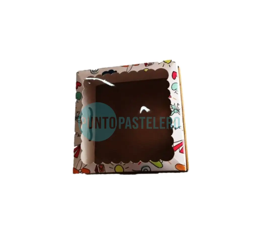 [CAJ192] CAJA PARA DESAYUNO BASE MICRO Y TAPA VISOR ESTAMPA (25X25X12 CM) [4]