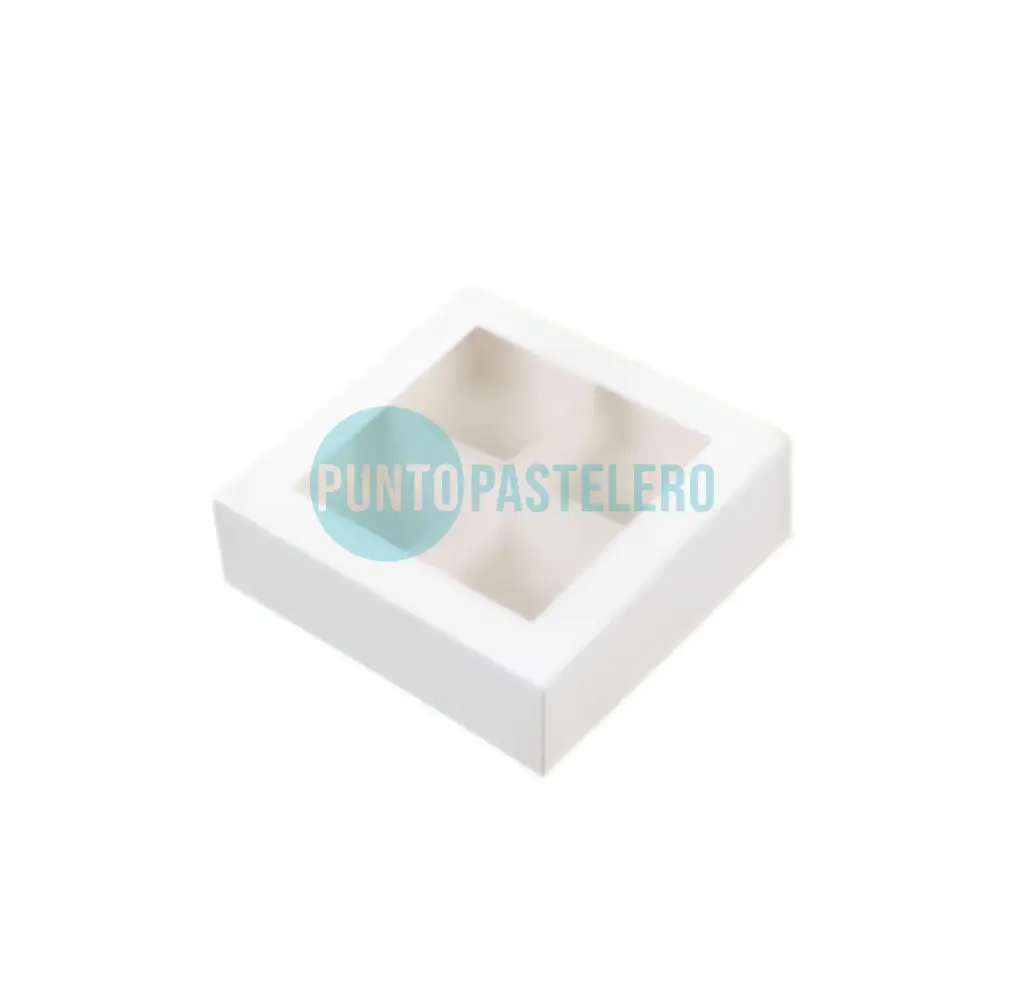 CAJA 4 DIVISORIOS CON TAPA VISOR (15X15X5 CM) [64]
