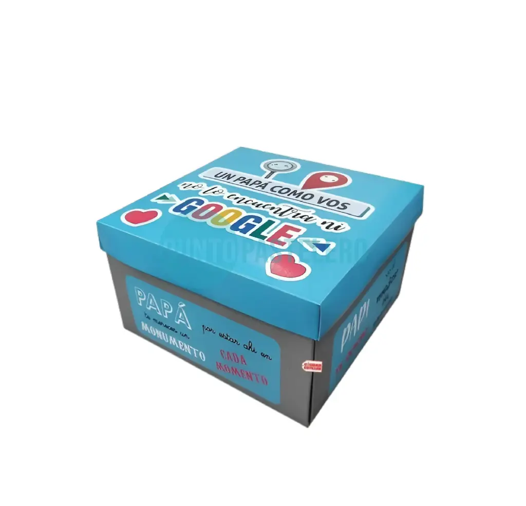 [CAJ410] CAJA SORPRESA FELIZ DIA DEL PADRE "GOOGLE" (20X20X13 CM)