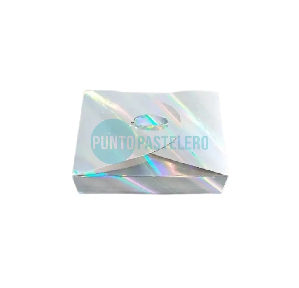 CAJA PARA MASAS/BOMBONERA PLATEADA 1/4 KG. [88]