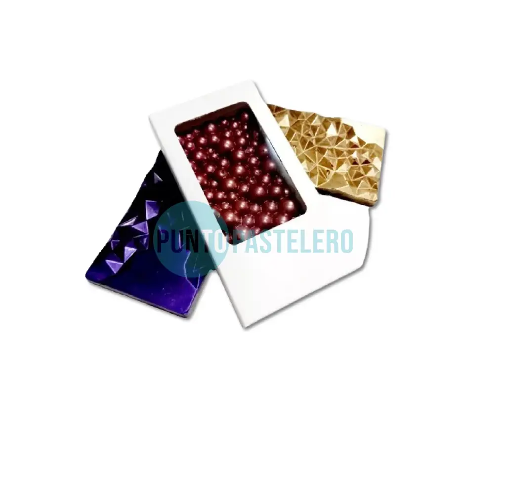 CAJA TABLETA DE CHOCOLATE CON VISOR BLANCA (16.5X8.5X1.8 CM) [F]